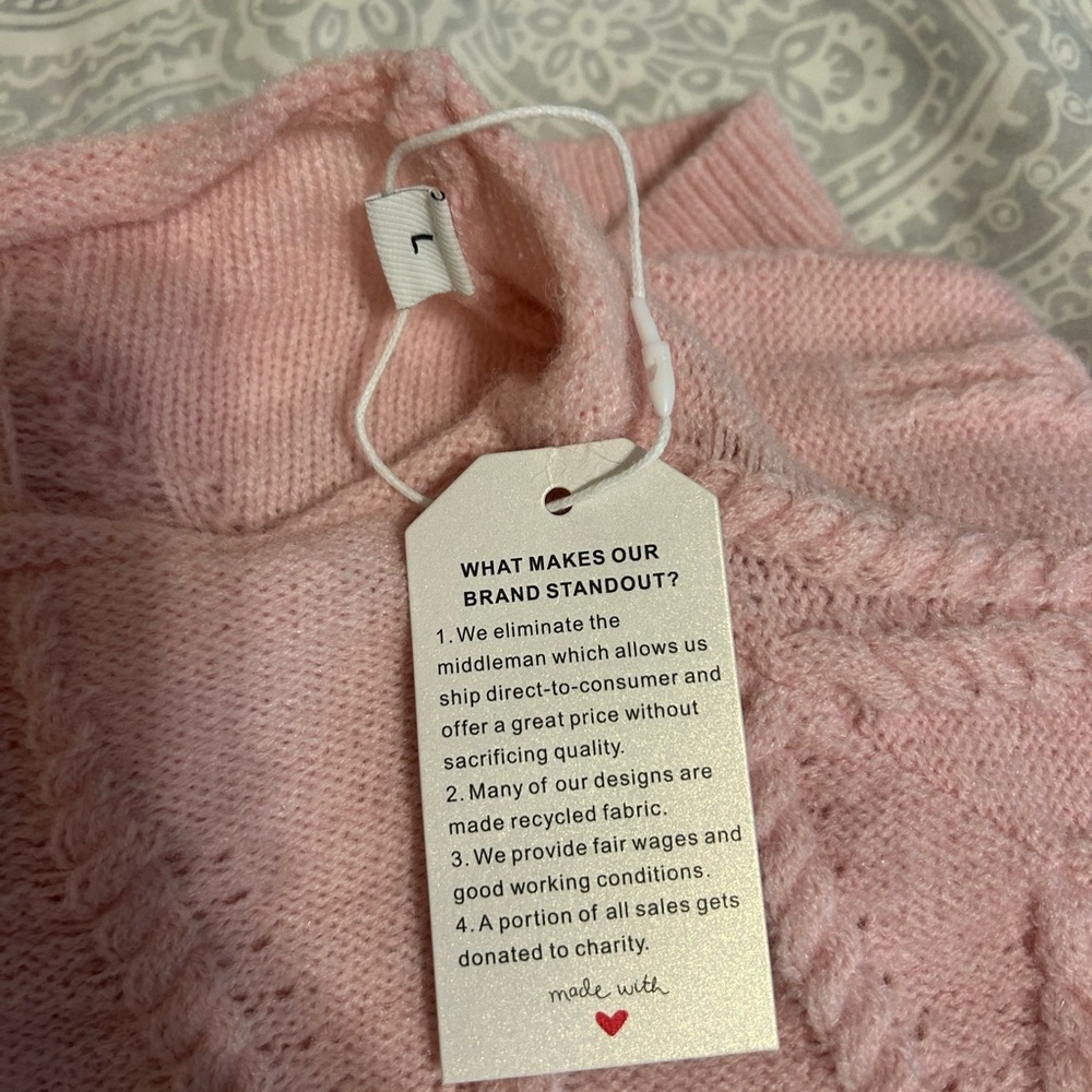 Pink Knit Sweater and Pants Set - Picture 2 of 7